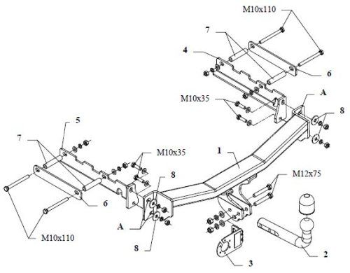 Auto sakabes āķis  FORD MONDEO